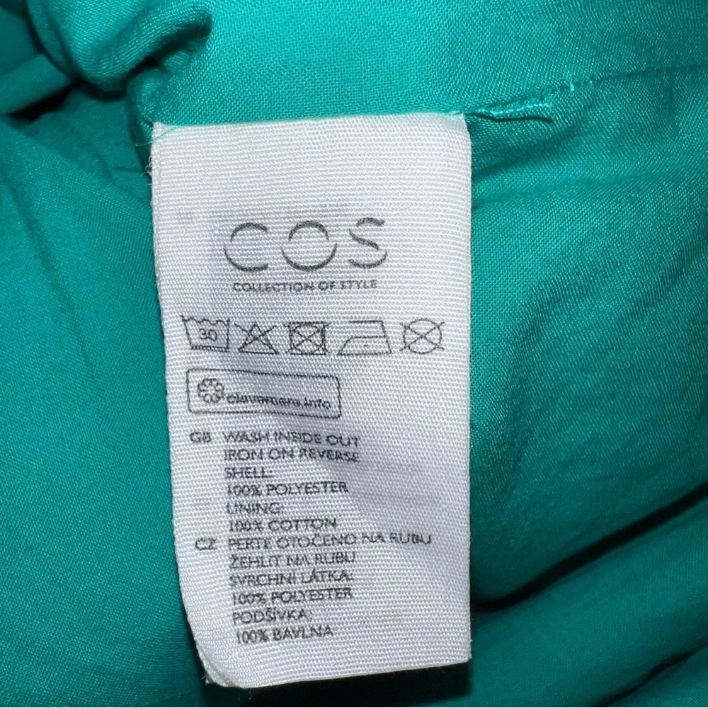 COS Teal Green A-Line Midi Skirt Women’s Size US 12 Structured Minimalist